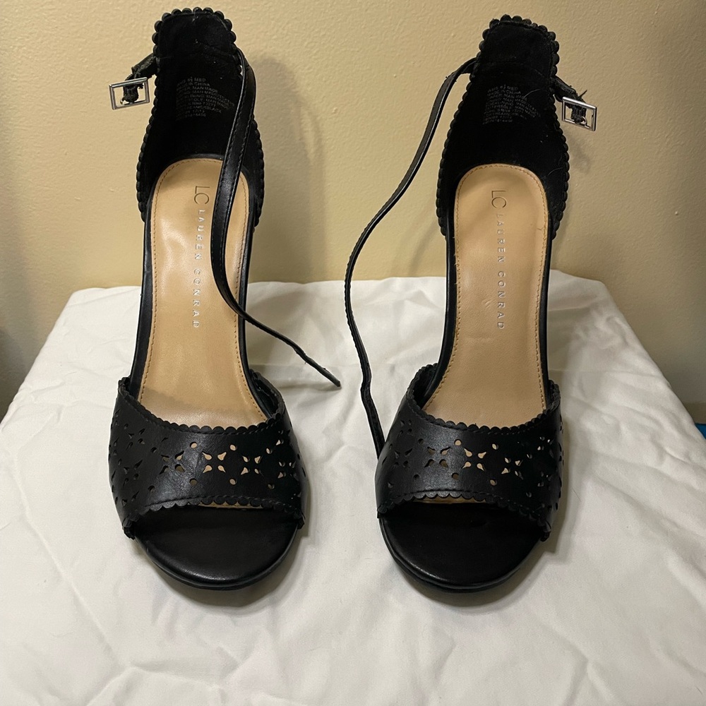 Black Leather Heels by Lauren Conrad LC